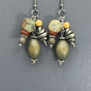 Tribal Multicolor Beaded Earrings